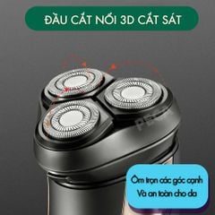 Máy cạo râu khô và ướt KEMEI KM-833 chống thấm nước IPX7 công suất 5W sạc USB pin trâu sạc USB