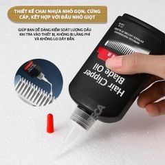 Dầu tra lưỡi tông đơ Kemei 120ml giúp làm mát lưỡi, động cơ hoạt động tốt, bảo vệ lưỡi chống gỉ sét, kéo dài tuổi thọ tông đơ - Hàng chính hãng