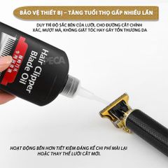 Dầu tra lưỡi tông đơ Kemei 120ml giúp làm mát lưỡi, động cơ hoạt động tốt, bảo vệ lưỡi chống gỉ sét, kéo dài tuổi thọ tông đơ - Hàng chính hãng