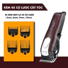 Tông đơ cắt tóc không dây Kemei KM-2600 chuyên nghiệp với pin Lithiumion siêu khủng có thể sử dụng cắm điện trực tiếp