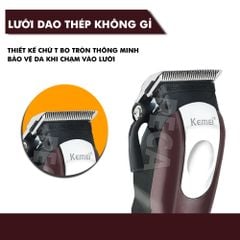 Tông đơ cắt tóc không dây Kemei KM-2600 chuyên nghiệp với pin Lithiumion siêu khủng có thể sử dụng cắm điện trực tiếp