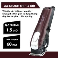 Tông đơ cắt tóc không dây Kemei KM-2600 chuyên nghiệp với pin Lithiumion siêu khủng có thể sử dụng cắm điện trực tiếp