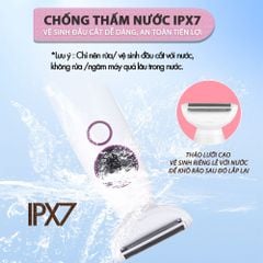 Máy tẩy lông đa năng 11in1 Kemei KM-7101 gồm đầu thay thế chuyên dụng cạo lông, sử dụng toàn thân - Chính hãng