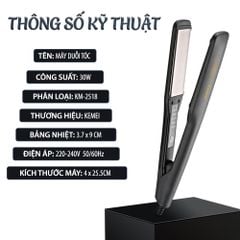 Máy duỗi tóc Kemei KM-2518 điều chỉnh 5 mức nhiệt sử dụng được cho mọi loại tóc