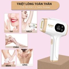 Máy triệt lông toàn thân Kemei KM-7106 công nghệ triệt lạnh IPL thế hệ mới an toàn - Chính hãng