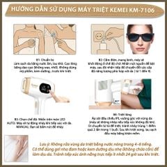 Máy triệt lông toàn thân Kemei KM-7106 công nghệ triệt lạnh IPL thế hệ mới an toàn - Chính hãng