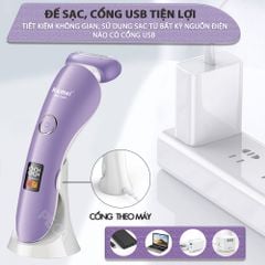 Máy tẩy lông Kemei KM-1539 chuyên dùng cạo lông toàn thân, bikini sử dụng pin sạc tiện lợi - Chính hãng