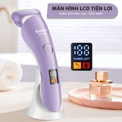 Máy tẩy lông Kemei KM-1539 chuyên dùng cạo lông toàn thân, bikini sử dụng pin sạc tiện lợi - Chính hãng