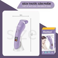 Máy tẩy lông Kemei KM-1539 chuyên dùng cạo lông toàn thân, bikini sử dụng pin sạc tiện lợi - Chính hãng