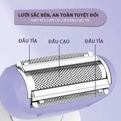 Máy tẩy lông Kemei KM-1539 chuyên dùng cạo lông toàn thân, bikini sử dụng pin sạc tiện lợi - Chính hãng