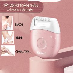 Máy tẩy lông mini Kemei KM-3213 chuyên dùng cạo lông toàn thân chống thấm nước dùng cạo cho mặt ,râu, ria mép sử dụng pin sạc tiện lợi