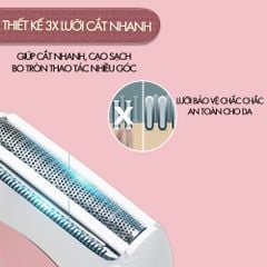 Máy tẩy lông mini Kemei KM-3213 chuyên dùng cạo lông toàn thân chống thấm nước dùng cạo cho mặt ,râu, ria mép sử dụng pin sạc tiện lợi