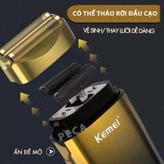 Máy cạo râu Kemei KM-TX10 điều chỉnh 3 mức tốc độ, màn hình LCD, công suất mạnh mẽ 5W - Hàng chính hãng