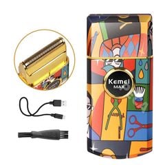 Máy cạo râu lưỡi nổi 3D KEMEI KM-RS7098 công suất mạnh 5W pin trâu sạc USB nhanh 1.5 giờ mẫu đẹp size mini