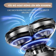 Máy cạo râu khô và ướt KEMEI KM-T85 chống thấm nước IPX6 công suất 8W sạc USB nhanh 1.5 giờ - Chính hãng