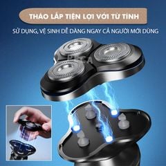Máy cạo râu khô và ướt KEMEI KM-T85 chống thấm nước IPX6 công suất 8W sạc USB nhanh 1.5 giờ - Chính hãng