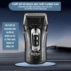 Máy cạo râu mini Kemei KM-T98 công suất mạnh mẽ 5W chống nước IPX5 - Hàng chính hãng