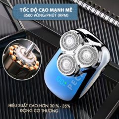 Máy cạo râu mini lưỡi nổi 3D Kemei KM-T83 màn hình LCD, công suất 5w mạnh mẽ - Hàng chính hãng