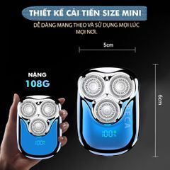 Máy cạo râu mini lưỡi nổi 3D Kemei KM-T83 màn hình LCD, công suất 5w mạnh mẽ - Hàng chính hãng