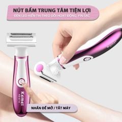 Máy tẩy lông đa năng 4in1 Kemei KM-6714 gồm 4 đầu thay thế chuyên dụng cạo lông toàn thân, tỉa lông mũi - Chính hãng