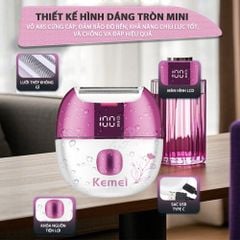 Máy cạo tẩy lông Kemei KM-285 chuyên dùng cạo lông toàn thân, bikini sử dụng pin sạc tiện lợi công suất 5W - Chính hãng