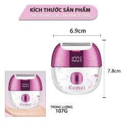 Máy cạo tẩy lông Kemei KM-285 chuyên dùng cạo lông toàn thân, bikini sử dụng pin sạc tiện lợi công suất 5W - Chính hãng