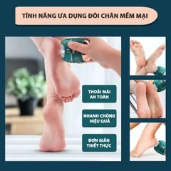 Máy chà gót chân 3in1 Kemei KM-6865 điều chỉnh 2 mức tốc độ, màn hình LED tiện lợi - Chính hãng