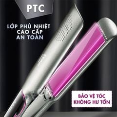 Máy duỗi tóc Kemei KM-2301 bảng nhiệt lớn 4.5 cm, điều chỉnh nhiều mức nhiệt sử dụng được cho mọi loại tóc thích hợp sử dụng salon - Hàng chính hãng