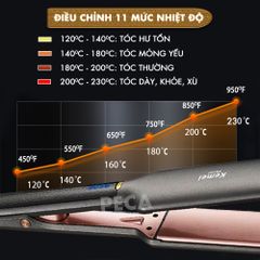 Máy duỗi tóc Kemei KM-3137 bảng nhiệt lớn 5 cm, điều chỉnh 11 mức nhiệt sử dụng được cho mọi loại tóc thích hợp sử dụng salon - Hàng chính hãng