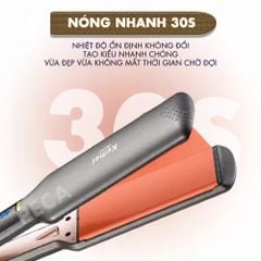 Máy duỗi tóc Kemei KM-3137 bảng nhiệt lớn 5 cm, điều chỉnh 11 mức nhiệt sử dụng được cho mọi loại tóc thích hợp sử dụng salon - Hàng chính hãng