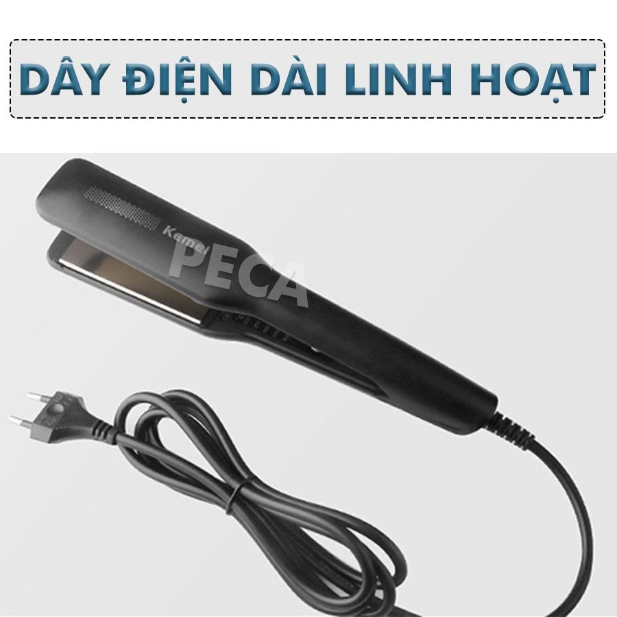 Máy duỗi tóc Kemei KM-2518 điều chỉnh 5 mức nhiệt sử dụng được cho mọi loại tóc