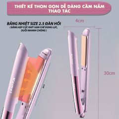 Máy duỗi tóc Kemei KM-3142 điều chỉnh 10 mức nhiệt sử dụng được cho mọi loại tóc - Hàng chính hãng