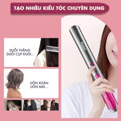 Máy duỗi tóc không dây Kemei KM-555 chuyên nghiệp điều chỉnh 4 mức nhiệt độ phù hợp sử dụng mọi loại tóc - Hàng chính hãng