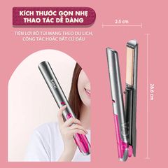 Máy duỗi tóc không dây Kemei KM-555 chuyên nghiệp điều chỉnh 4 mức nhiệt độ phù hợp sử dụng mọi loại tóc - Hàng chính hãng