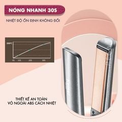 Máy duỗi tóc không dây Kemei KM-555 chuyên nghiệp điều chỉnh 4 mức nhiệt độ phù hợp sử dụng mọi loại tóc - Hàng chính hãng