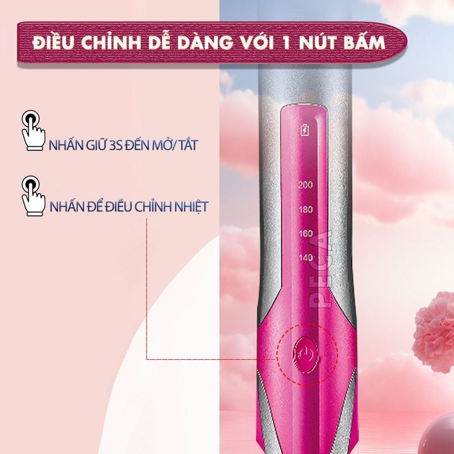 Máy duỗi tóc không dây Kemei KM-555 chuyên nghiệp điều chỉnh 4 mức nhiệt độ phù hợp sử dụng mọi loại tóc - Hàng chính hãng