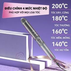 Máy làm tóc đa năng 4in1 Kemei KM-1397 chuyên dụng uốn, duỗi, bấm, hippie tiện lợi điều chỉnh 4 mức nhiệt - Hàng chính hãng