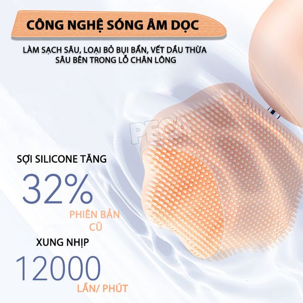 Máy rửa mặt đa năng 2in1 Kemei KM-293 điều chỉnh 3 mức tốc độ, kèm đầu lăn nâng cơ massage giảm thâm mắt - Hàng chính hãng