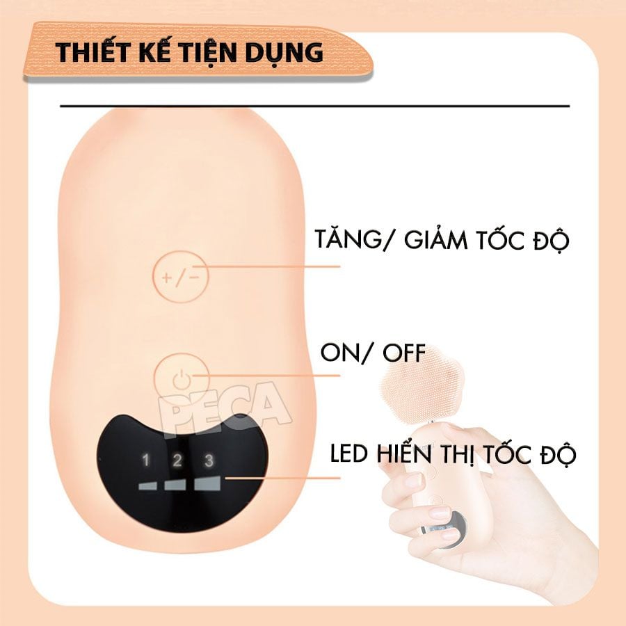 Máy rửa mặt đa năng 2in1 Kemei KM-293 điều chỉnh 3 mức tốc độ, kèm đầu lăn nâng cơ massage giảm thâm mắt - Hàng chính hãng