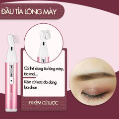 Máy tẩy lông 4in1 đa năng mini Kemei KM-6637 chuyên dùng cạo lông toàn thân sử dụng pin sạc tiện lợi - Hàng chính hãng