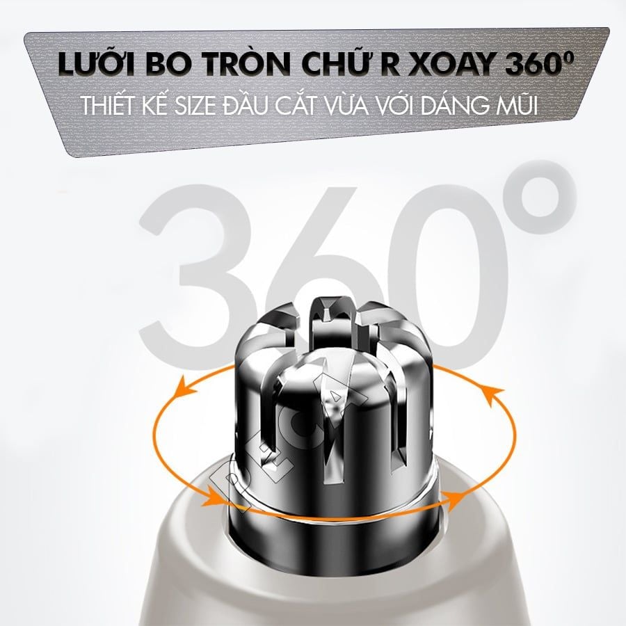 Máy tỉa lông mũi đa năng Kemei KM-315 gồm 3 đầu thay chuyên dụng tỉa lông mũi, tỉa râu, lông dùng pin sạc USB tiện lợi - phân phối chính hãng