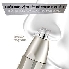 Máy tỉa lông mũi đa năng Kemei KM-315 gồm 3 đầu thay chuyên dụng tỉa lông mũi, tỉa râu, lông dùng pin sạc USB tiện lợi - phân phối chính hãng