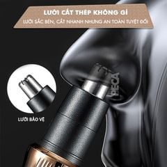 Máy tỉa lông mũi Kemei KM-323 dùng pin sạc USB tiện lợi - Hàng chính hãng