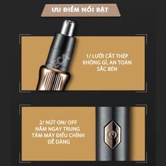 Máy tỉa lông mũi Kemei KM-323 dùng pin sạc USB tiện lợi - Hàng chính hãng