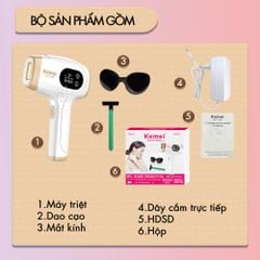 Máy triệt lông toàn thân Kemei KM-7106 công nghệ triệt lạnh IPL thế hệ mới an toàn - Chính hãng