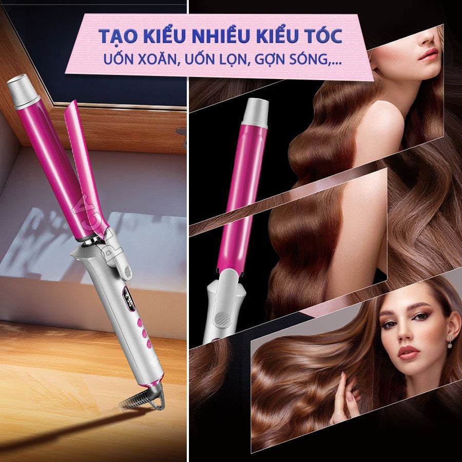 Máy uốn tóc cao cấp Kemei KM-2303 điều 13 mức nhiệt chỉnh nhiệt độ phù hợp với mọi loại tóc công suất mạnh mẽ- Chính hãng