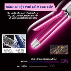 Máy uốn tóc cao cấp Kemei KM-2303 điều 13 mức nhiệt chỉnh nhiệt độ phù hợp với mọi loại tóc công suất mạnh mẽ- Chính hãng