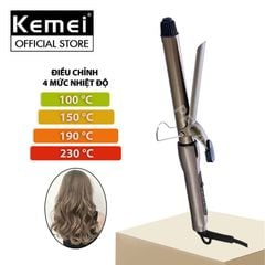 Máy uốn tóc Kemei KM-9942 điều chỉnh 4 mức nhiệt độ dây điện xoay 360 độ phù hợp sử dụng mọi loại tóc