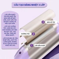 Máy uốn tóc sóng Kemei KM-3119 ion âm điều chỉnh 6 mức nhiệt độ phù hợp với mọi loại tóc - Chính hãng