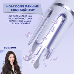 Máy uốn tóc xoay tự động Kemei KM-2063 điều chỉnh 12 mức nhiệt độ phù hợp với mọi loại tóc - Chính hãng